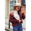 image:imageZeagoo Womens Fashion Cropped Corduroy Shackets Button Down Jackets Tops Fall Trendy Lightweight Long Sleeve ShirtsBurgundy