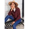 image:imageZeagoo Womens Fashion Cropped Corduroy Shackets Button Down Jackets Tops Fall Trendy Lightweight Long Sleeve ShirtsBurgundy
