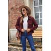 image:imageZeagoo Womens Fashion Cropped Corduroy Shackets Button Down Jackets Tops Fall Trendy Lightweight Long Sleeve ShirtsBurgundy
