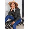 image:imageZeagoo Womens Fashion Cropped Corduroy Shackets Button Down Jackets Tops Fall Trendy Lightweight Long Sleeve ShirtsDark Grey