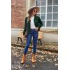image:imageZeagoo Womens Fashion Cropped Corduroy Shackets Button Down Jackets Tops Fall Trendy Lightweight Long Sleeve ShirtsGreen