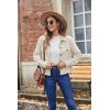 image:imageZeagoo Womens Fashion Cropped Corduroy Shackets Button Down Jackets Tops Fall Trendy Lightweight Long Sleeve ShirtsLight Apricot