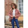 image:imageZeagoo Womens Fashion Cropped Corduroy Shackets Button Down Jackets Tops Fall Trendy Lightweight Long Sleeve ShirtsPink