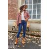 image:imageZeagoo Womens Fashion Cropped Corduroy Shackets Button Down Jackets Tops Fall Trendy Lightweight Long Sleeve ShirtsPink