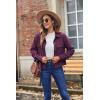 image:imageZeagoo Womens Fashion Cropped Corduroy Shackets Button Down Jackets Tops Fall Trendy Lightweight Long Sleeve ShirtsPurple