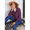image:imageZeagoo Womens Fashion Cropped Corduroy Shackets Button Down Jackets Tops Fall Trendy Lightweight Long Sleeve ShirtsPurple