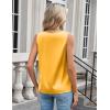 image:imageZeagoo Womens Silk Satin Camisole Tank Tops V Neck Pleated Dressy Casual Sleeveless Blouses Summer Business Work ShirtsYellow