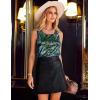 image:imageZeagoo Womens Sleeveless Sparkle Shimmer Camisole Vest Glitter Sequin Tank Tops1dark Green