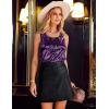 image:imageZeagoo Womens Sleeveless Sparkle Shimmer Camisole Vest Glitter Sequin Tank Tops1dark Purple