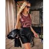 image:imageZeagoo Womens Sleeveless Sparkle Shimmer Camisole Vest Glitter Sequin Tank Tops1dark Red