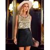 image:imageZeagoo Womens Sleeveless Sparkle Shimmer Camisole Vest Glitter Sequin Tank Tops1gold Flash