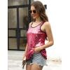 image:imageZeagoo Womens Sleeveless Sparkle Shimmer Camisole Vest Glitter Sequin Tank TopsRose Red
