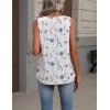 image:imageZeagoo Womens Tank Tops Summer Sleeveless Loose Fit Tops V Neck Pleated Shirts Basic Tees Dressy Casual Trendy ClothesBf290flower White