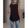 image:imageZeagoo Womens Tank Tops Summer Sleeveless Loose Fit Tops V Neck Pleated Shirts Basic Tees Dressy Casual Trendy ClothesBlack