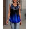 image:imageZeagoo Womens Tank Tops Summer Sleeveless Loose Fit Tops V Neck Pleated Shirts Basic Tees Dressy Casual Trendy ClothesJb229blue Color