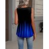 image:imageZeagoo Womens Tank Tops Summer Sleeveless Loose Fit Tops V Neck Pleated Shirts Basic Tees Dressy Casual Trendy ClothesJb229blue Color