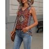 image:imageZeagoo Womens Tank Tops Summer Sleeveless Loose Fit Tops V Neck Pleated Shirts Basic Tees Dressy Casual Trendy ClothesMz870red Print