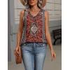 image:imageZeagoo Womens Tank Tops Summer Sleeveless Loose Fit Tops V Neck Pleated Shirts Basic Tees Dressy Casual Trendy ClothesMz870red Print