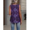 image:imageZeagoo Womens Tank Tops Summer Sleeveless Loose Fit Tops V Neck Pleated Shirts Basic Tees Dressy Casual Trendy ClothesMz907purple