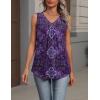 image:imageZeagoo Womens Tank Tops Summer Sleeveless Loose Fit Tops V Neck Pleated Shirts Basic Tees Dressy Casual Trendy ClothesMz907purple