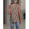 image:imageZeagoo Womens Tank Tops Summer Sleeveless Loose Fit Tops V Neck Pleated Shirts Basic Tees Dressy Casual Trendy ClothesSf170flower