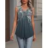 image:imageZeagoo Womens Tank Tops Summer Sleeveless Loose Fit Tops V Neck Pleated Shirts Basic Tees Dressy Casual Trendy ClothesWf71flower Print