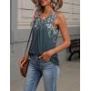 image:imageZeagoo Womens Tank Tops Summer Sleeveless Loose Fit Tops V Neck Pleated Shirts Basic Tees Dressy Casual Trendy ClothesWf71flower Print