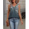 image:imageZeagoo Womens Tank Tops Summer Sleeveless Loose Fit Tops V Neck Pleated Shirts Basic Tees Dressy Casual Trendy ClothesWf71flower Print