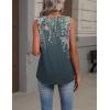 image:imageZeagoo Womens Tank Tops Summer Sleeveless Loose Fit Tops V Neck Pleated Shirts Basic Tees Dressy Casual Trendy ClothesWf71flower Print