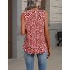 image:imageZeagoo Womens Tank Tops Summer Sleeveless Loose Fit Tops V Neck Pleated Shirts Basic Tees Dressy Casual Trendy ClothesXh555red Floral Fragments