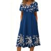 Navy Leaf Print