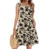 Beige Black Print