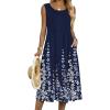 image:imageZeagoo Summer Dresses for Women Flowy Aline Casual Midi Tank Dress Beach Boho Vacation Sundresses Shift Dress with Pockets02 Navy Floral