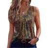 image:imageZeagoo Womens Tank Tops Summer Sleeveless Loose Fit Tops V Neck Pleated Shirts Basic Tees Dressy Casual Trendy ClothesAmz721 Multicolor