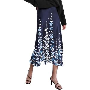 image:imageZeagoo Skirts for Women High Waist Skirt Elegant Midi Skirt SatinSf119