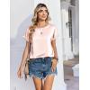 image:imageZeagoo Satin Blouse for Women Business Casual Outfit Short Sleeve Tops Crewneck Tshirt Silk Shirt Summer ClothesChampagne