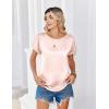 image:imageZeagoo Satin Blouse for Women Business Casual Outfit Short Sleeve Tops Crewneck Tshirt Silk Shirt Summer ClothesChampagne