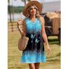 image:imageZeagoo Summer Dresses for Women 2026 Sleeveless Dress V Neck Tank Dress Pleated Floral Tshirt Sundresses with PocketsButterflyprinted