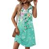 image:imageZeagoo Summer Dresses for Women 2026 Sleeveless Dress V Neck Tank Dress Pleated Floral Tshirt Sundresses with PocketsFloral6