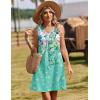 image:imageZeagoo Summer Dresses for Women 2026 Sleeveless Dress V Neck Tank Dress Pleated Floral Tshirt Sundresses with PocketsFloral6