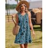 image:imageZeagoo Summer Dresses for Women 2026 Sleeveless Dress V Neck Tank Dress Pleated Floral Tshirt Sundresses with PocketsFloralleaf