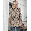 image:imageZeagoo Womens 34 Length Sleeve Tops V Neck Tunic Casual Dressy Blouse Floral Printed ShirtsApricot Black Floral