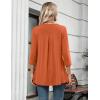 image:imageZeagoo Womens 34 Length Sleeve Tops V Neck Tunic Casual Dressy Blouse Floral Printed ShirtsOrange Spooky