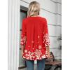 image:imageZeagoo Womens 34 Length Sleeve Tops V Neck Tunic Casual Dressy Blouse Floral Printed ShirtsSnowflake