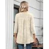 image:imageZeagoo Womens 34 Length Sleeve Tops V Neck Tunic Casual Dressy Blouse Floral Printed ShirtsTree Apricot