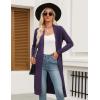 image:imageZeagoo Womens Long Cardigan Sweaters Lightweight Sweater Long Sleeve Open Front Casual Knit Duster Cardigans with PocketDark Purple