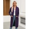 image:imageZeagoo Womens Long Cardigan Sweaters Lightweight Sweater Long Sleeve Open Front Casual Knit Duster Cardigans with PocketDark Purple