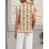 image:imageZeagoo Womens Summer Short Sleeve Tops Crew Neck Pullover Sweaters Cap Sleeve Loose Dressy Casual Blouse Basic ClothesFloral Apricotsf167