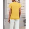 image:imageZeagoo Womens Summer Short Sleeve Tops Crew Neck Pullover Sweaters Cap Sleeve Loose Dressy Casual Blouse Basic ClothesYellow