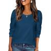 image:imageZeagoo Christmas Long Sleeve Shirts for Women Winter 2025 Ladies Tops and Blouses Casual Fashion ClothingA02blue